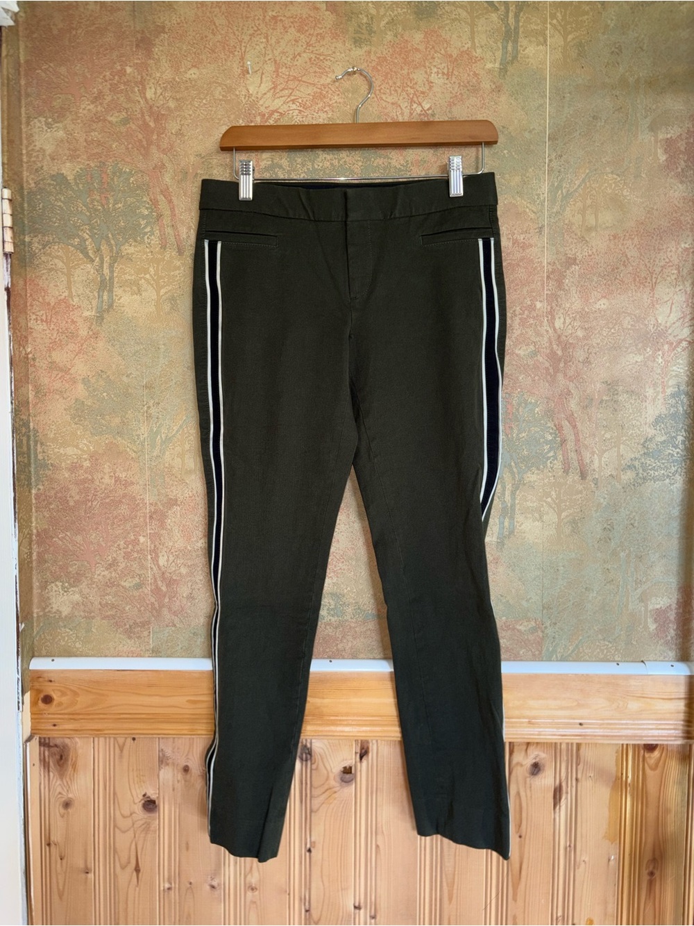 Banana Republic | Green Striped Pants